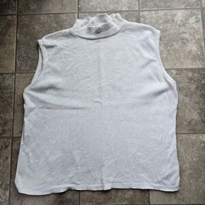 Pierre Cardin Sleeveless Knit Top 100% Cotton Women's Size XL